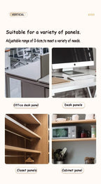 Under-Desk Cable Management Rack — Telescopic Metal Storage Tray, No Drilling Required