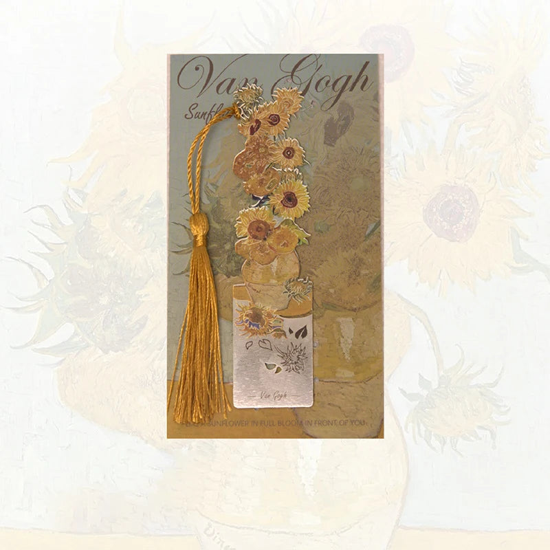 Van Gogh Art Bookmarks | Vintage Metal Bookmarks with Tassel