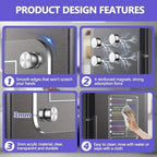 Magnetic Acrylic Fridge Weekly Calendar – Frameless Transparent Dry-Erase Planner | 7-Day Meal & Grocery Board | 8 Markers Included