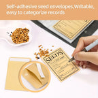 Garden Seed Storage & Organization Binder Kit – 50 Self-Sealing Kraft Envelopes + 25 Clear Pocket Sheets | Holds 200 Seed Packets