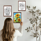Adult Spiral Coloring Book - 30 Sheets Nature & Floral Themes | 11.2x8.3" Landscape Format | Birthday & Holiday Gift