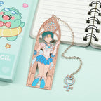 Anime Girl Metal Bookmark - Collectible Character Page Marker