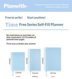 Planwith Undated Self-Fill Annual Planner – A5 / Mini / Week Style | PU Leather Cover, 96 Sheets | Start Anytime
