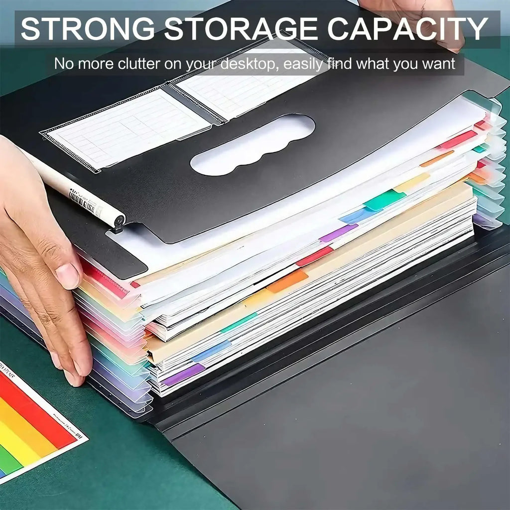 Accordion File Organizer - 13 or 25 Pocket Waterproof Document Storage Bag | Three-Side Sealed | Office, Home & Travel