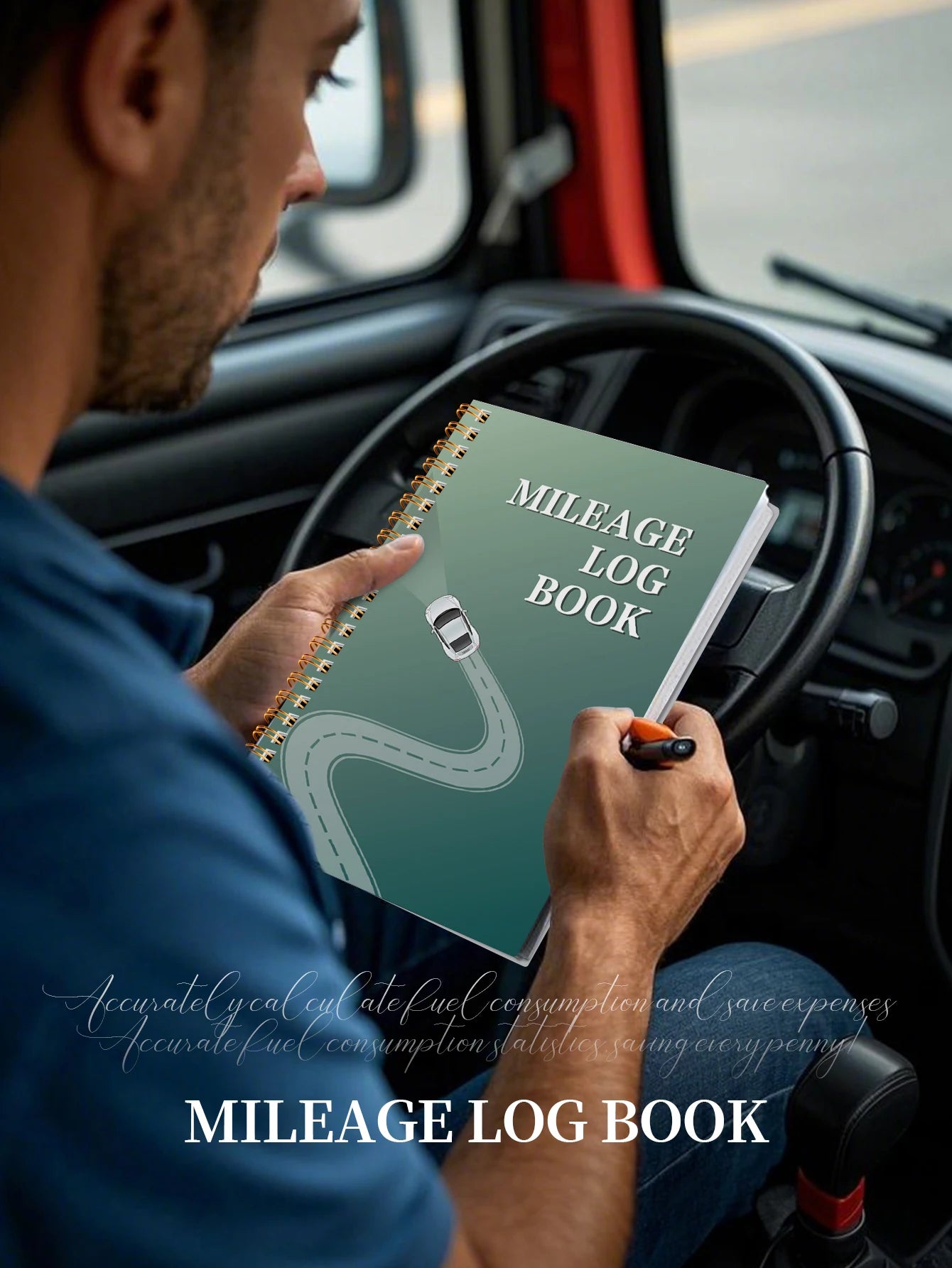 A5 Mileage Log Book - Vehicle Expense Tracker for Business & Personal Car Records