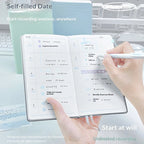 Planwith Undated Self-Fill Annual Planner – A5 / Mini / Week Style | PU Leather Cover, 96 Sheets | Start Anytime