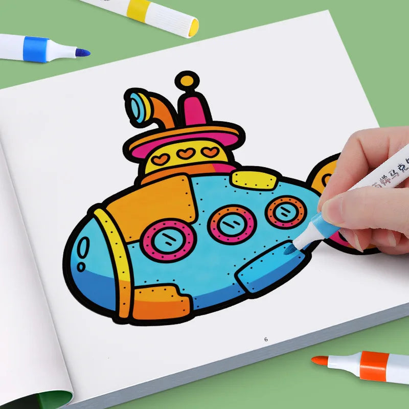 Girls' Fantasy Coloring Book - 24 Pages of Hand-Drawn Illustrations (3 Themes)