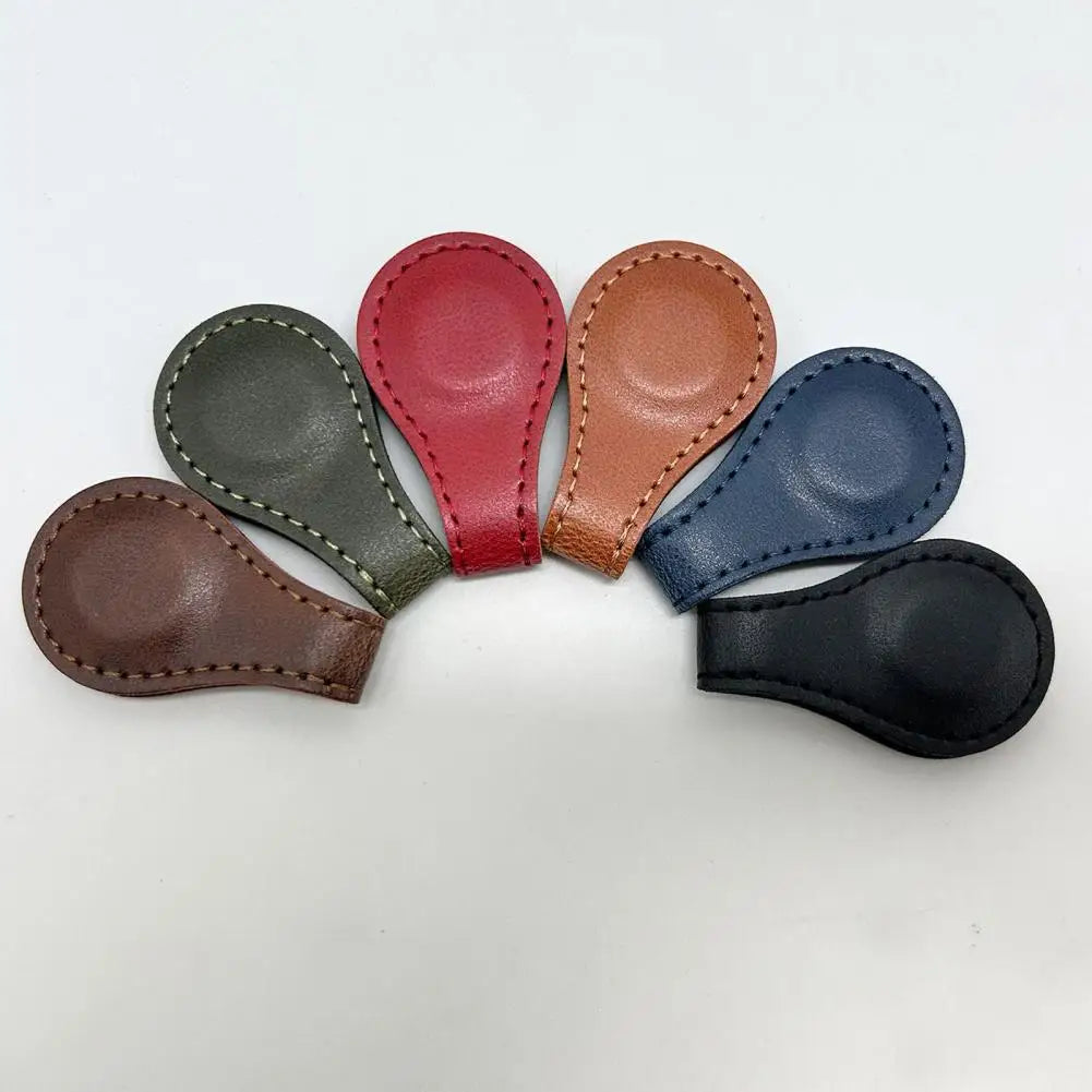 Vintage Leather Magnetic Bookmarks | Sophisticated Page Clips in 5 Classic Colors | Elegant Reading Gift