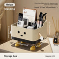 Desktop Organizer Box - 4-Compartment Multi-Use Storage | Standing or Sitting Design | Office, Dorm & Home