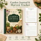 Garden Journal & Harvest Tracker – A5 Spiral Planner Notebook | Guided Pages for Gardeners & Plant Lovers | Gardening Gift
