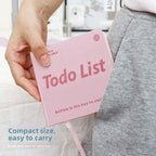 Todo List Pocket Planner – 365-Day Daily To-Do Notebook | 10×10cm Portable | Waterproof Leather Cover | 4 Colors