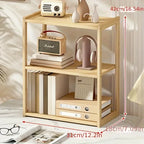 Wooden Desktop Storage Rack — 2 or 3-Layer Stationery Organizer for Desk & Office