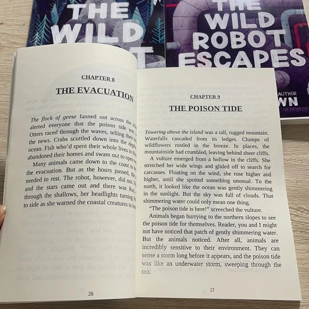 The Wild Robot Trilogy by Peter Brown - Complete 3-Book Set | DreamWorks Film