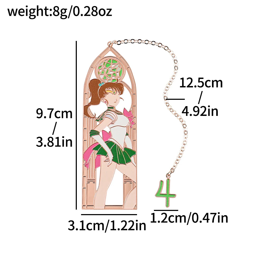 Anime Girl Metal Bookmark - Collectible Character Page Marker