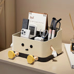 Desktop Organizer Box - 4-Compartment Multi-Use Storage | Standing or Sitting Design | Office, Dorm & Home