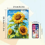 Adult Spiral Coloring Book - 30 Sheets Nature & Floral Themes | 11.2x8.3" Landscape Format | Birthday & Holiday Gift