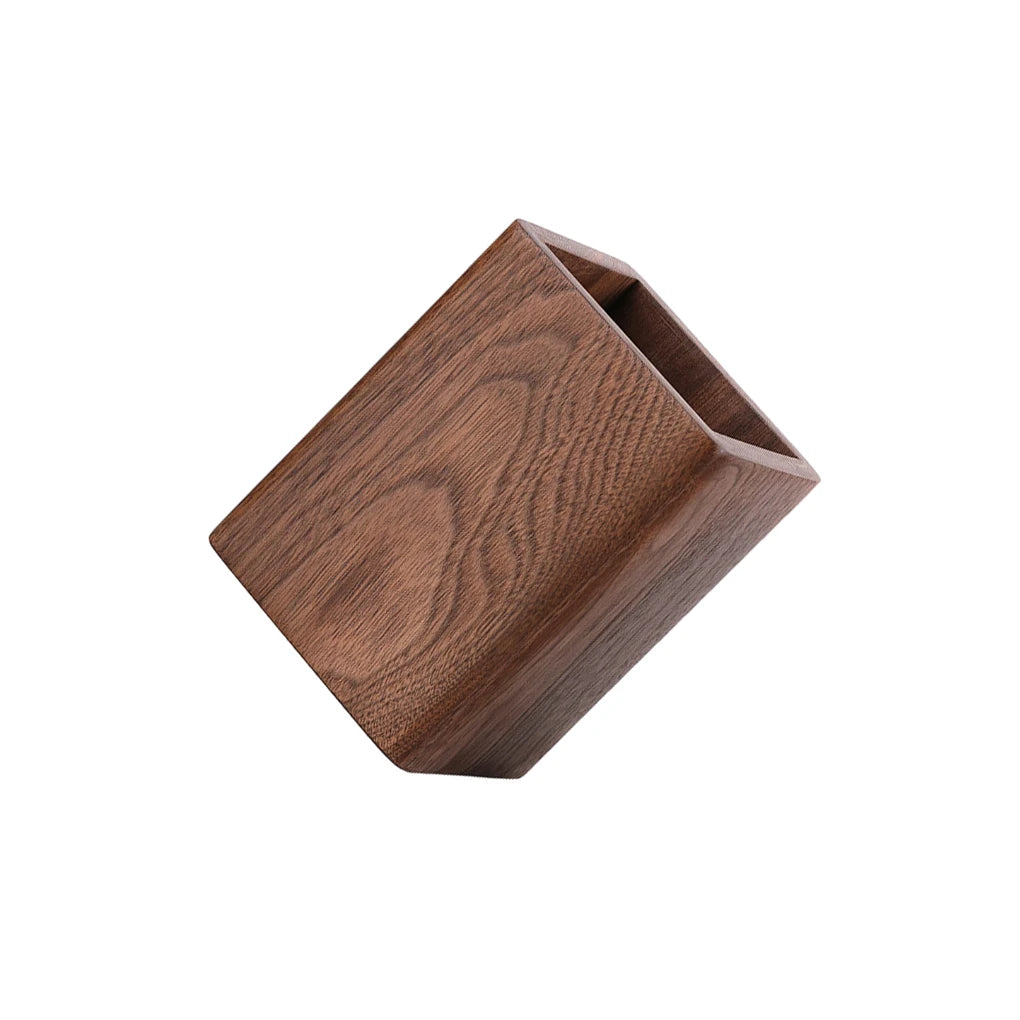 Handcrafted Wooden Pen Holder - Premium Desk Organizer in Walnut, Bamboo, Pine & Beech