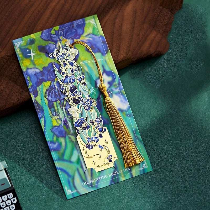 Van Gogh Art Bookmarks | Vintage Metal Bookmarks with Tassel