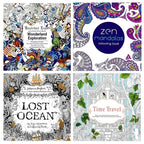 Adult Coloring Book — 24 Pages of Intricate DIY Illustrations for Stress Relief & Creative Flow