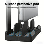 2-in-1 Foldable Laptop Stand & Vertical Storage Rack – Adjustable, Foldable | MacBook, iPad, Tablet & Phone