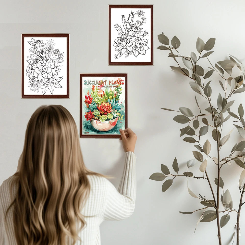 Adult Spiral Coloring Book - 30 Sheets Nature & Floral Themes | 11.2x8.3" Landscape Format | Birthday & Holiday Gift