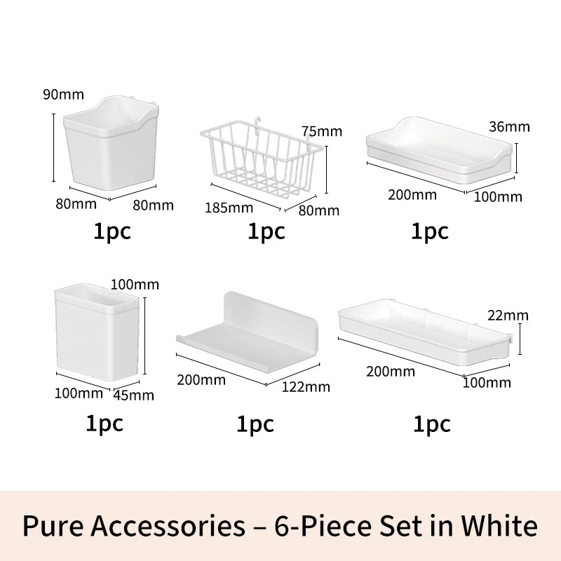 Modular Pegboard Organizer System – Wall & Desk Mountable | Boards, Mounting Kits & Accessories