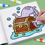 Girls' Fantasy Coloring Book - 24 Pages of Hand-Drawn Illustrations (3 Themes)