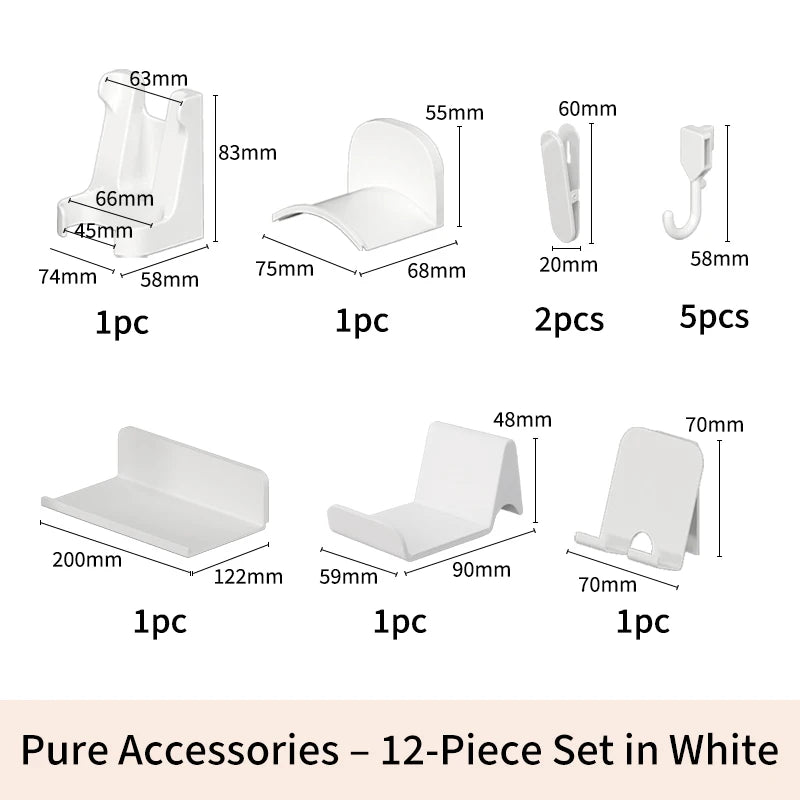 Modular Pegboard Organizer System – Wall & Desk Mountable | Boards, Mounting Kits & Accessories