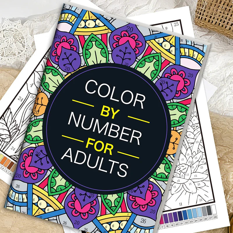 Color by Number Coloring Book for Adults — 20+ Pages of Calming, Guided Designs