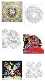 Adult Coloring Book — 24 Pages of Intricate DIY Illustrations for Stress Relief & Creative Flow