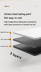 Under-Desk Cable Management Rack — Telescopic Metal Storage Tray, No Drilling Required