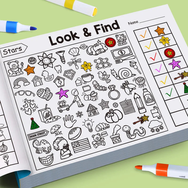 Interactive Seek & Find Coloring Book for Kids - Educational Activity Book