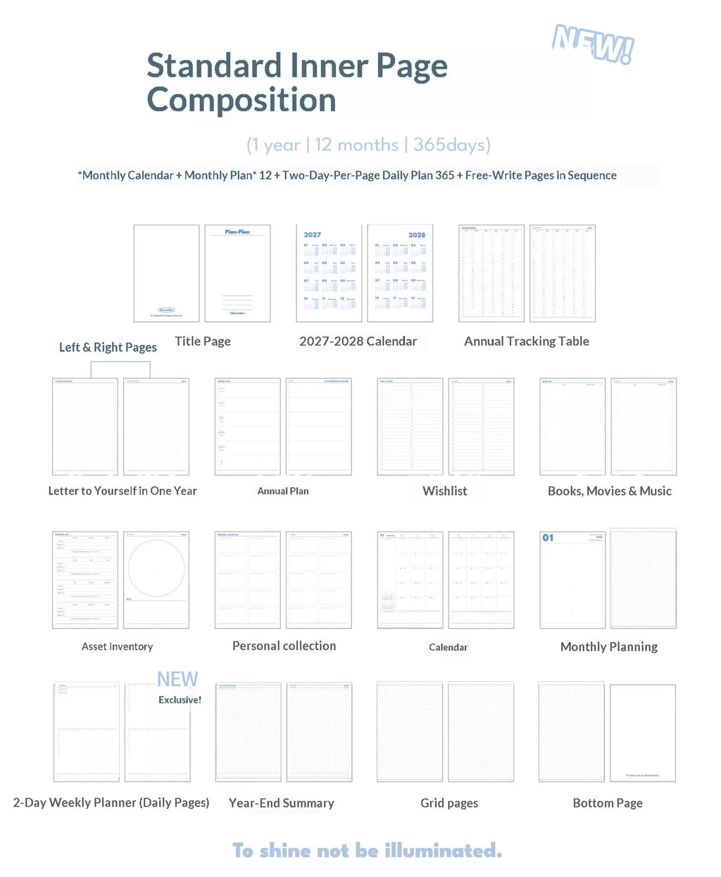 Planwith 2027 Daily Planner – 12-Month Weekly Agenda | Soft PU Cover, 180° Flat Open, 100gsm Paper | 12 Pastel Colors | Gift Box