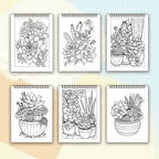 Adult Spiral Coloring Book - 30 Sheets Nature & Floral Themes | 11.2x8.3" Landscape Format | Birthday & Holiday Gift