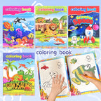 Children's Coloring Book Set – Ocean, Animals, Space & Dinosaurs | Educational Art Gift for Kids