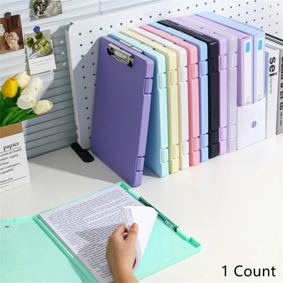 A4 Multifunctional Folder & Clipboard by Kolorowys - Document Storage + Writing Board | 5 Colors | Office & Study Essential