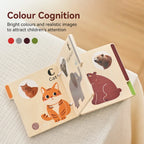 Wooden Animal Flap Book - Interactive Learning Toy for Babies & Toddlers