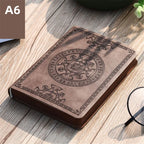 Vintage Pocket Leather Notebook - 280 Pages Portable Travel Journal & Diary