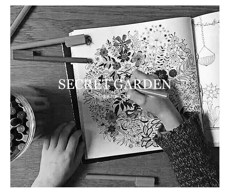 Adult Coloring Book — 24 Pages of Intricate DIY Illustrations for Stress Relief & Creative Flow