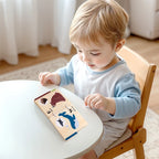Wooden Animal Flap Book - Interactive Learning Toy for Babies & Toddlers