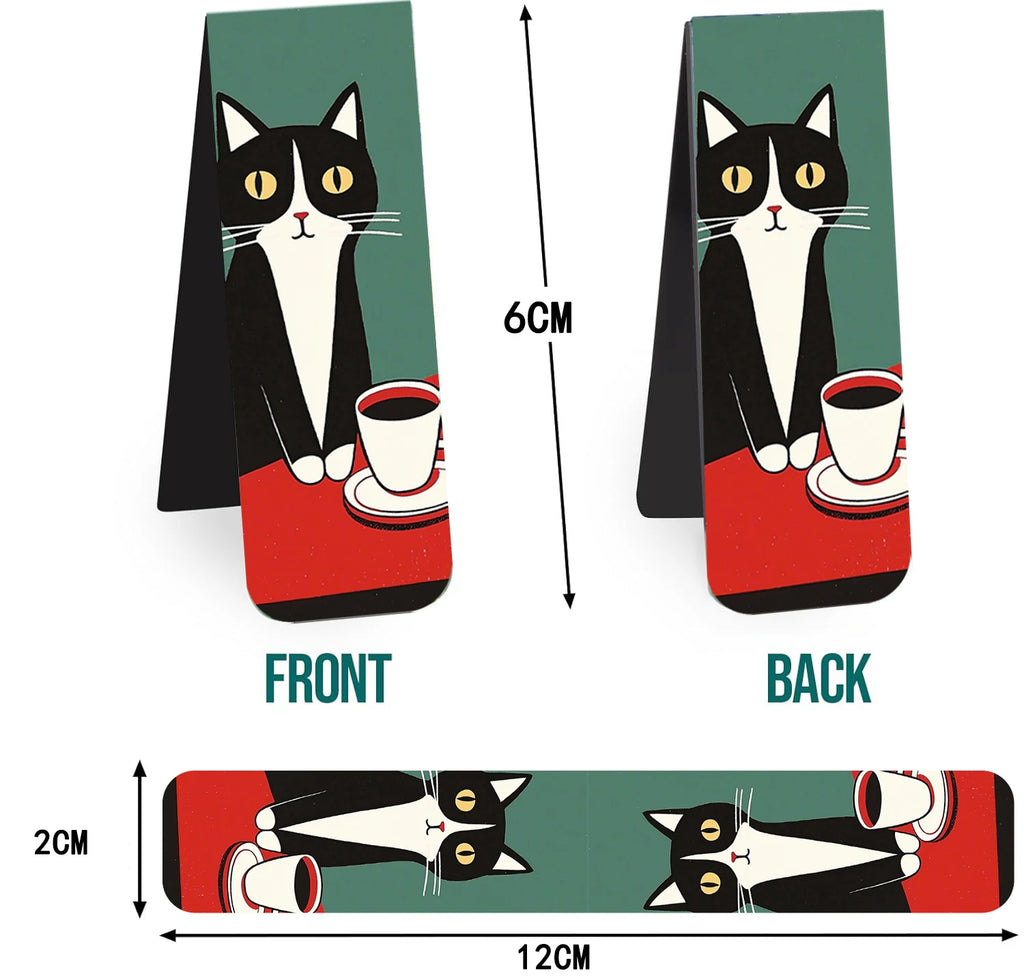 Cat Magnetic Bookmarks - Set of 5 Adorable Page Holders