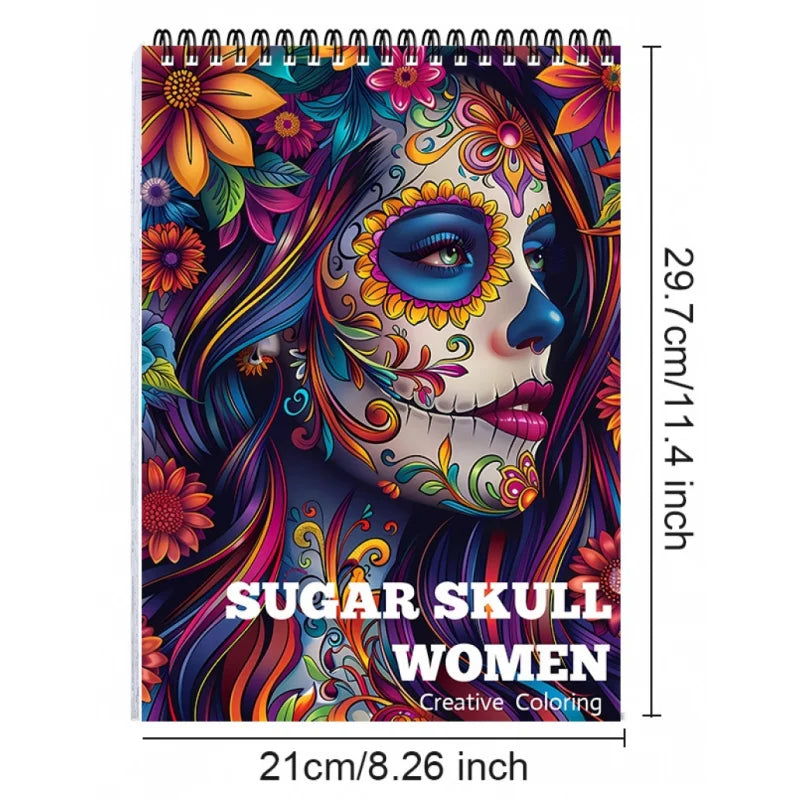 Candy & Bone Art Coloring Book — 24 Pages of Quirky Pop-Art Illustrations, Thickened Paper