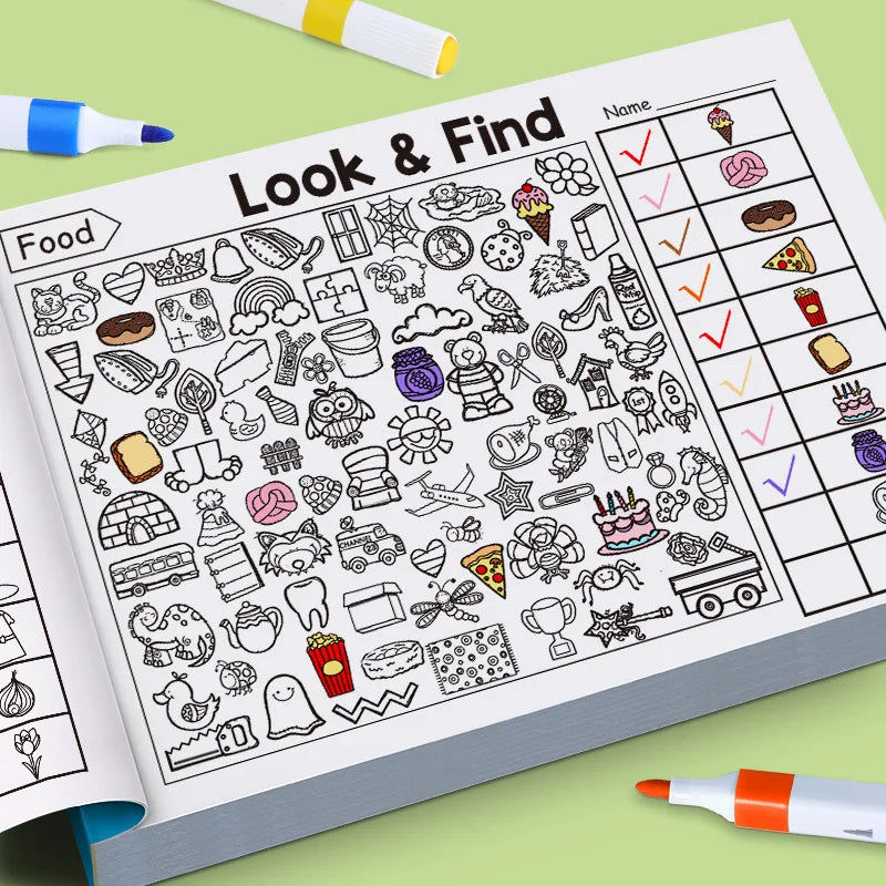 Interactive Seek & Find Coloring Book for Kids - Educational Activity Book