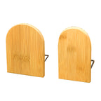 Bamboo Bookends - Natural Desktop Organizer & Book Stand (2 Sizes)