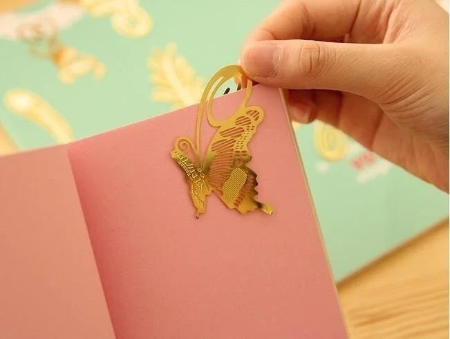 Gold Metal Bookmark - Botanical & Insect Designs | Flowers, Butterflies & More | 8 Designs | Elegant Reading Accessory & Gift