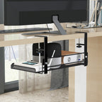 Under-Desk Hanging Storage Rack - Multi-Compartment Organizer | Small or Large | White or Black | Office & Home Workstation