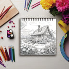 Beautiful Village – Adult Coloring Book | 32 Pages of Charming Countryside Scenes