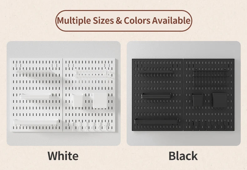 Modular Pegboard Organizer System – Wall & Desk Mountable | Boards, Mounting Kits & Accessories