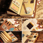 Genuine Leather Refillable Travel Journal - Handmade Retro Notebook with 192 Pages