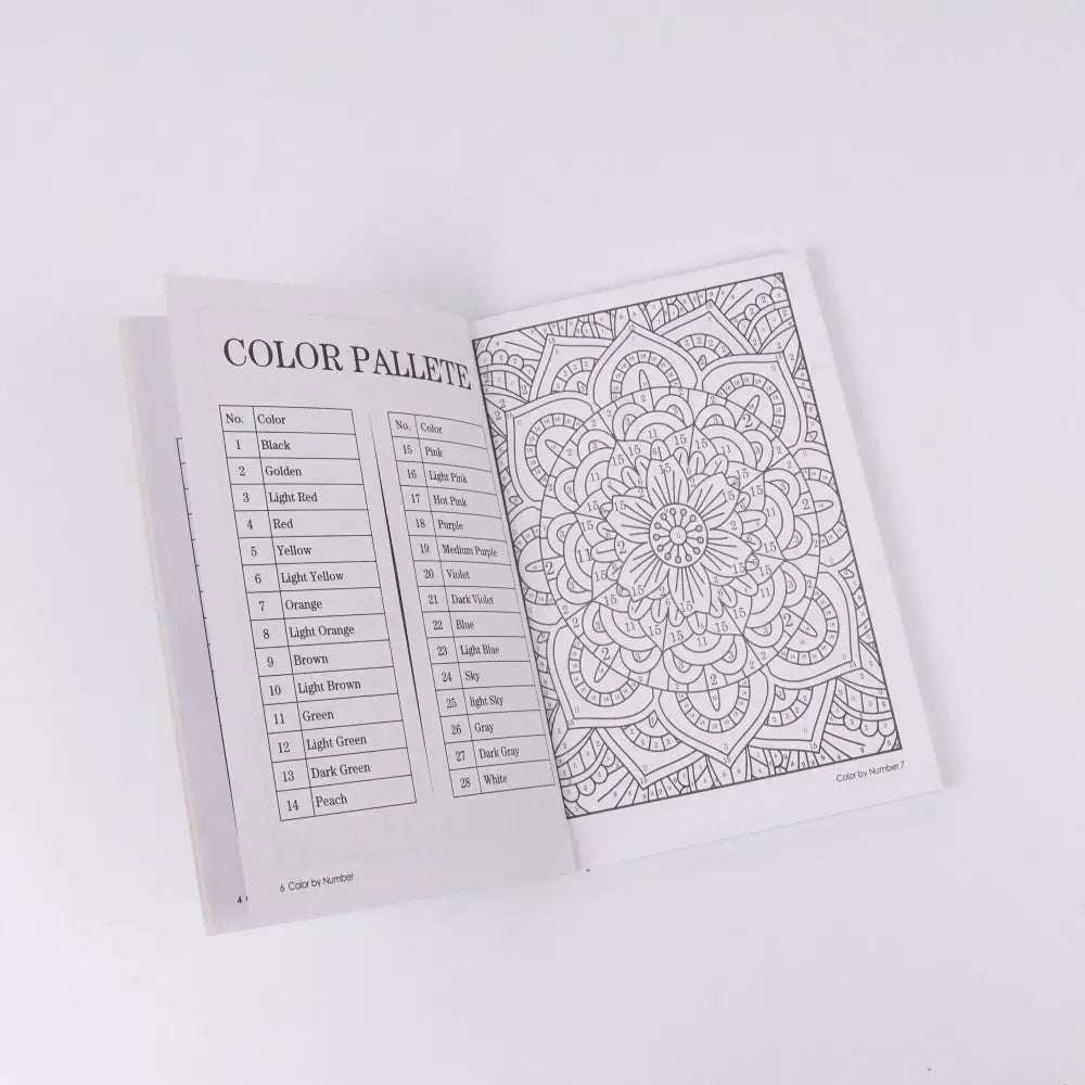 Color By Number Adult level Coloring Book - 190 Pages for Stress Relief & Relaxation